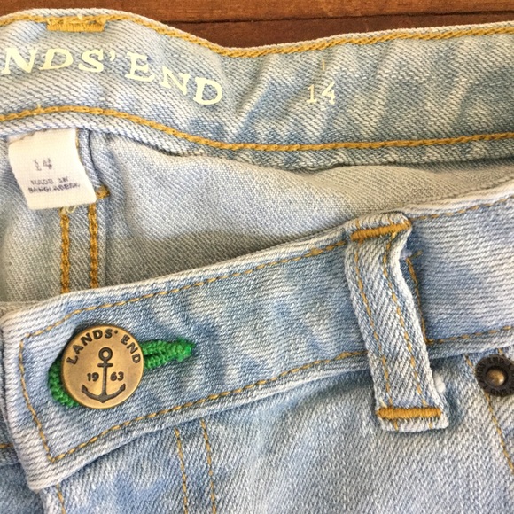 Land’s End Girls 14 Jean Bermuda shorts light wash - Picture 3 of 5